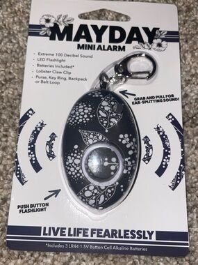 Mini Alarm Keychain in Floral